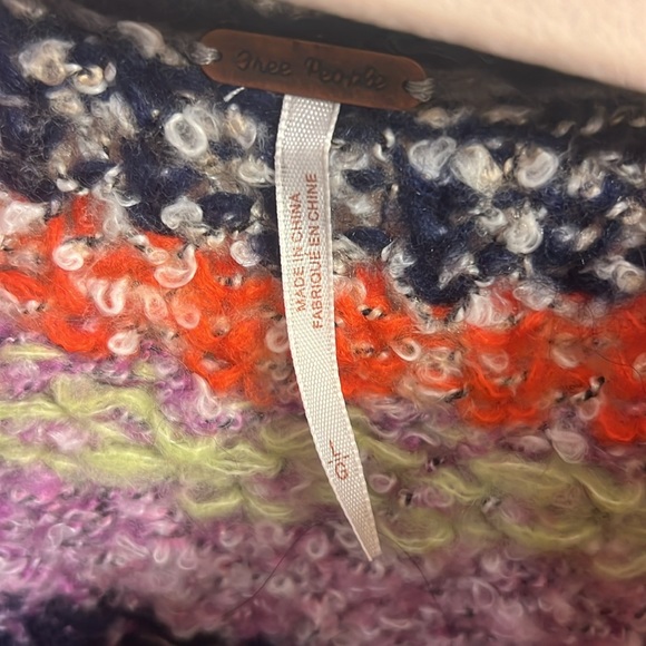 Free People Home for the Holidays Cropped Sweater - Heather Gray Combo - L - Picture 8 of 10